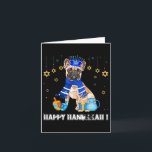 French Bulldog Menorah Hat Happy Chanukah Hanukkah Card<br><div class="desc">French Bulldog Menorah Hat Happy Chanukah Hanukkah</div>