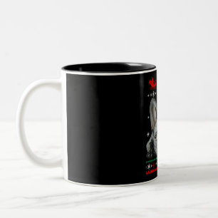 French Bulldog Merry Christmas With Frenchie Two-Tone Coffee Mug