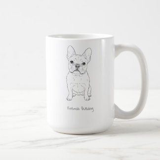 French Bulldog Minimalist Line Art - Front and Bac Coffee Mug