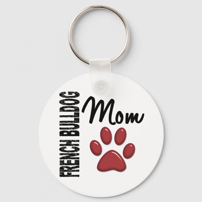 French Bulldog Mom 2 Keychain (Front)
