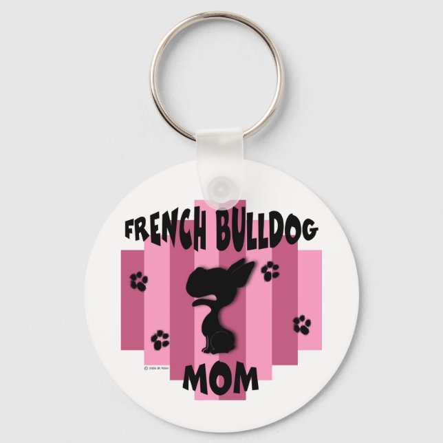 French Bulldog Mom Keychain (Front)