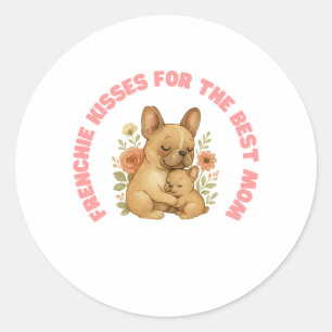 French Bulldog Mom Mother's Day Classic Round Sticker