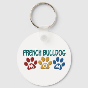 FRENCH BULLDOG Mom Paw Print 1 Keychain