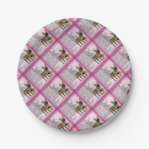 French Bulldog  Mom Poem Paper Plate
