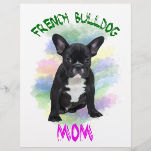 French Bulldog Mom Water Colour Oil Painting Art