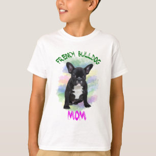 French Bulldog Mom Water Colour Oil Painting Art T-Shirt