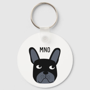 French Bulldog Monogram Keychain
