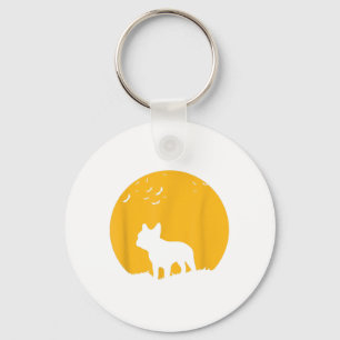 French Bulldog Moon Halloween Gift For Dog Lover Keychain