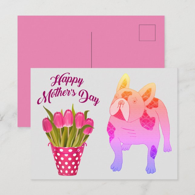 French Bulldog Mother's Day card (Front/Back)