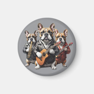 French Bulldog Musikband Französische Bulldoggen Magnet