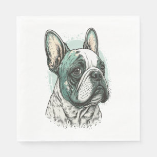 French bulldog napkin