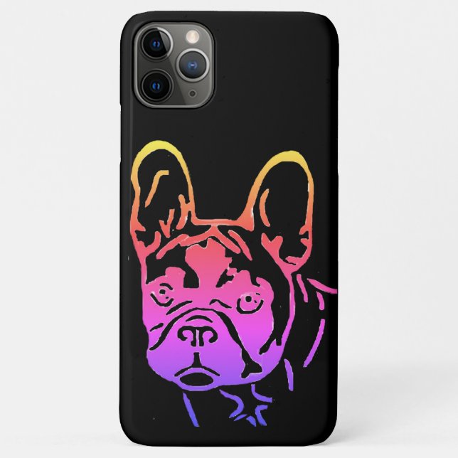 French Bulldog Neon Heart French Bulldog Case-Mate iPhone Case (Back)