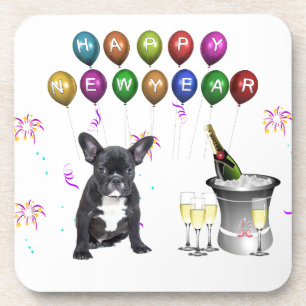 French Bulldog New Year Coaster