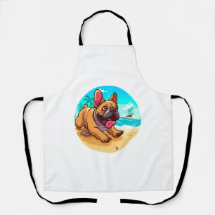 French Bulldog on a Beach Apron