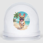 French Bulldog on a Beach Snowglobe<br><div class="desc">French Bulldog on a Beach</div>