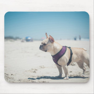 French Bulldog On Beach Mouse Pad