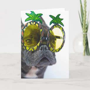 French Bulldog on the Beach Card