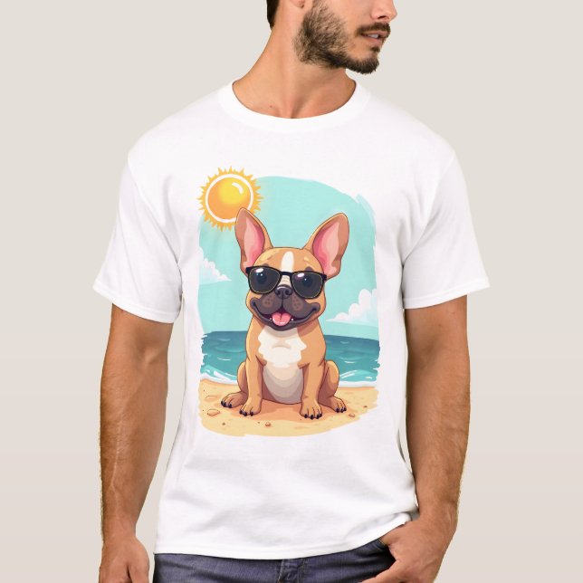French Bulldog on Vacation T-Shirt (Front)
