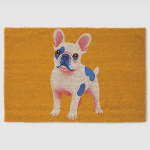 French Bulldog Orange Illustration colourful Dots