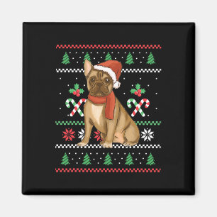 French Bulldog Outfit Santa Christmas Magnet