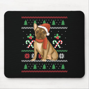 French Bulldog Outfit Santa Christmas  Mouse Pad