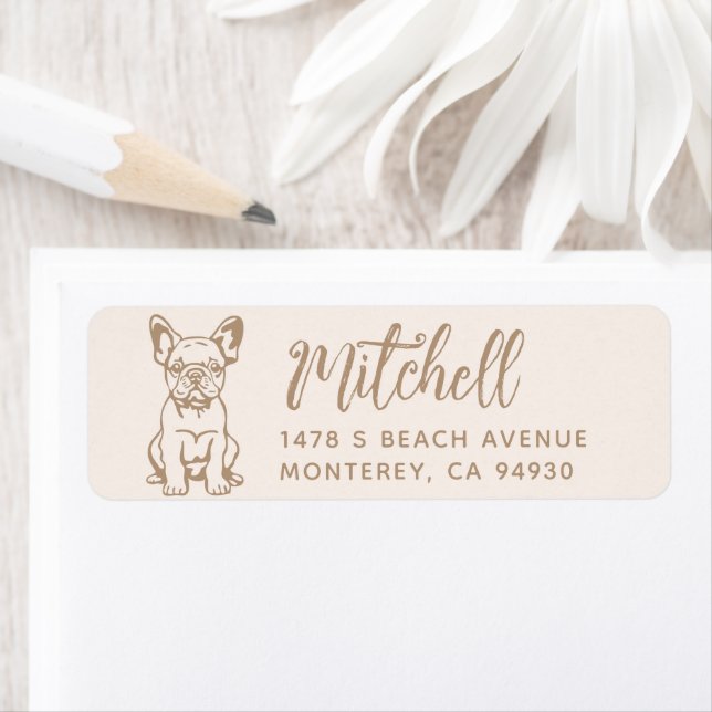 French Bulldog Owner Return Address Dog Owner labe (Insitu)