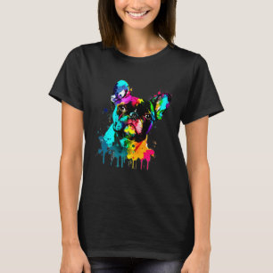 French Bulldog Paint Splatter Frenchie Splatter T-Shirt