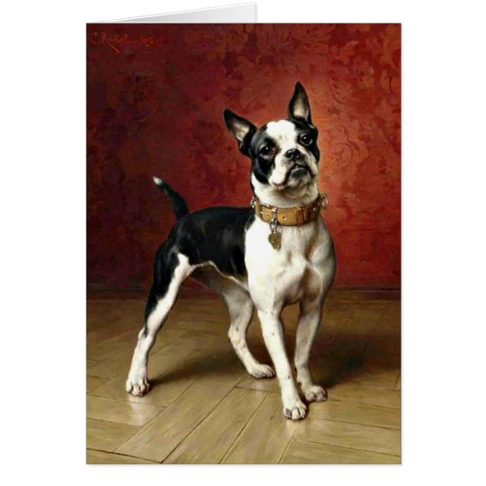 French Bulldog - painting by Carl Reichert Card