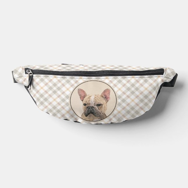French Bulldog Painting Fawn Cute Original Dog Art Fanny Pack (Lay Down)
