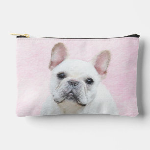 French Bulldog Painting White Cream Pet Dog Art Accessory Pouch