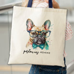 French Bulldog Pardon My Frenchie Cute Dog Tote Bag<br><div class="desc">This French bulldog tote bag features a cute and modern watercolor design with the saying "pardon my frenchie" for a funny and retro touch. It's perfect for dog lovers and dog moms to use while running errands and shopping in style. This French bulldog tote bag will be a favourite among...</div>