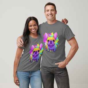 French Bulldog Pastel Splash of Colour T-Shirt