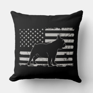 French Bulldog Patriotic Dog Lover Gifts Throw Pillow