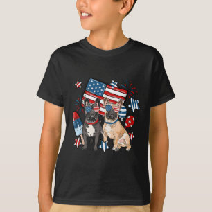 French Bulldog Patriotic Frenchie 4th Of July Usa  T-Shirt