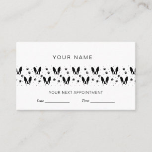 French Bulldog Pattern Appointment Card