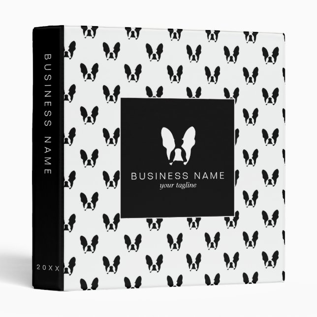 French bulldog pattern binder (Front/Spine)