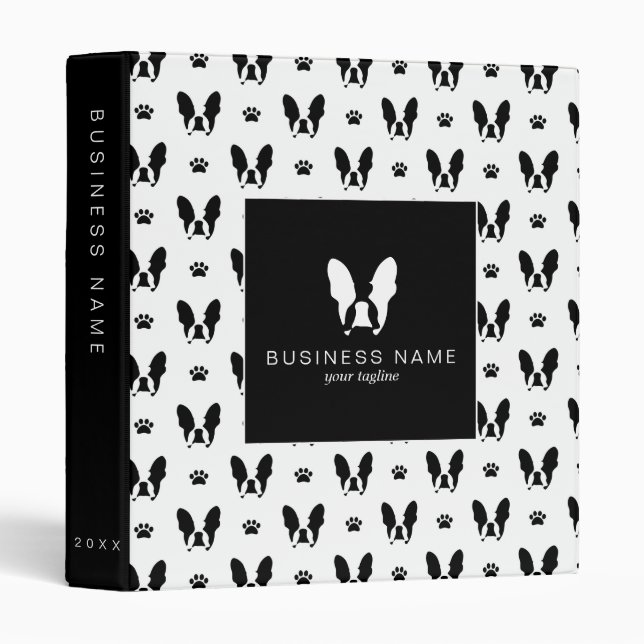 French bulldog pattern binder (Front/Spine)