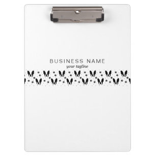 French bulldog pattern clipboard