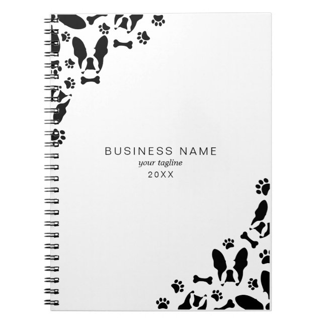 French Bulldog pattern corner Notebook (Front)