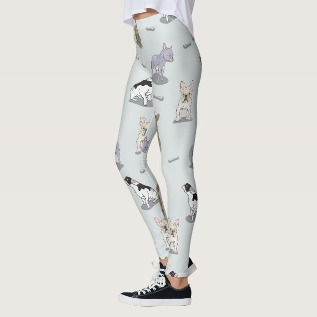 French bulldog pattern leggings (Left)