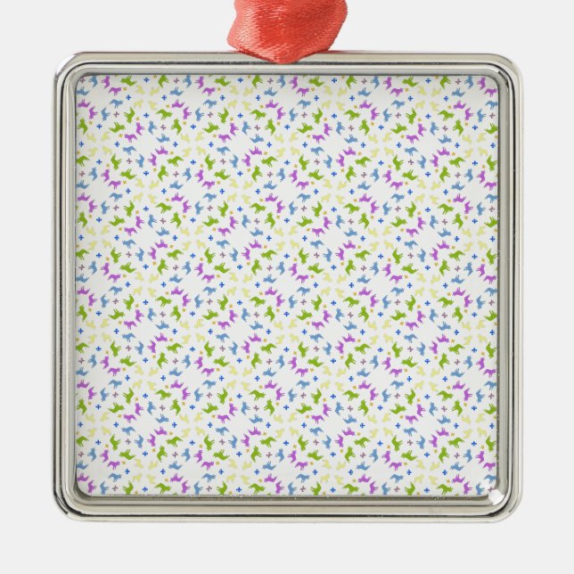 French Bulldog pattern Metal Ornament (Front)
