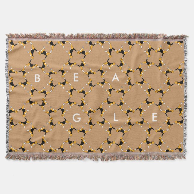 French Bulldog pattern Throw Blanket (Front)