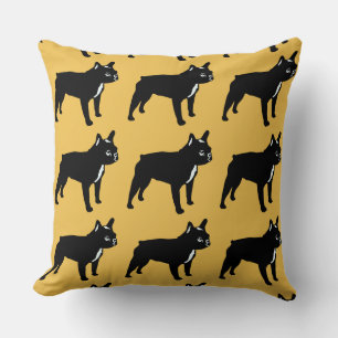 French Bulldog Pattern Throw Pillow