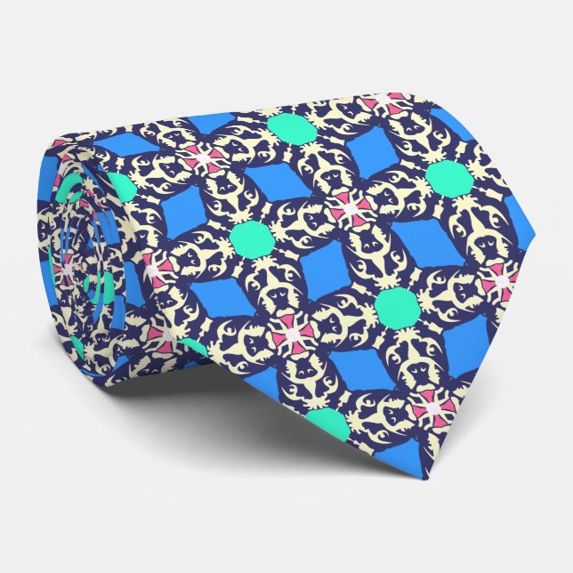French Bulldog pattern Tie (Rolled)