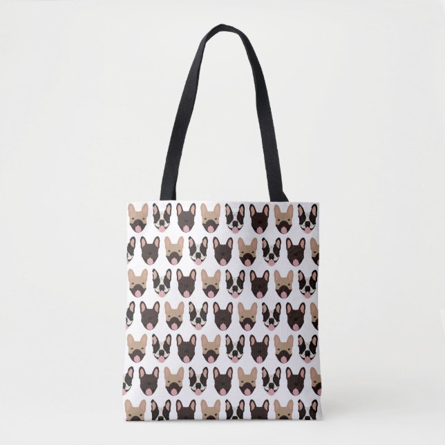 French Bulldog Pattern Tote Bag (Front)