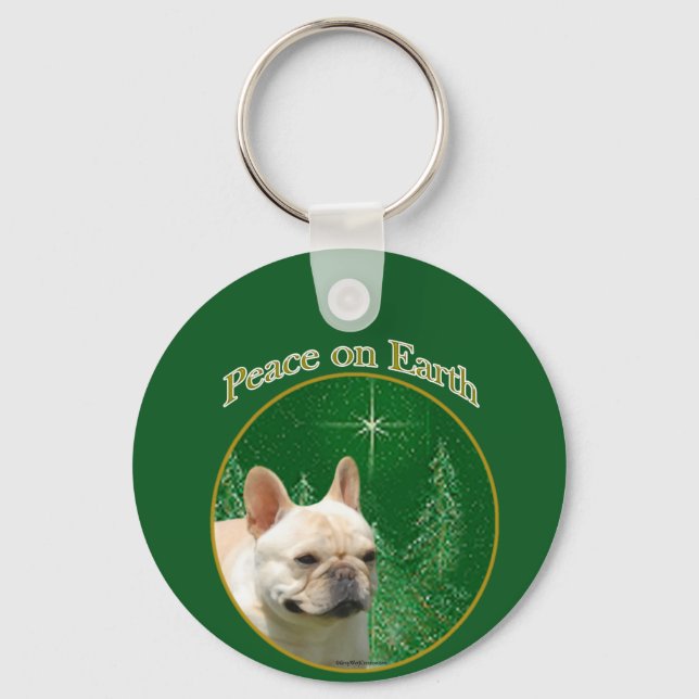 French Bulldog Peace Keychain (Front)