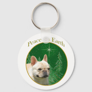French Bulldog Peace Keychain