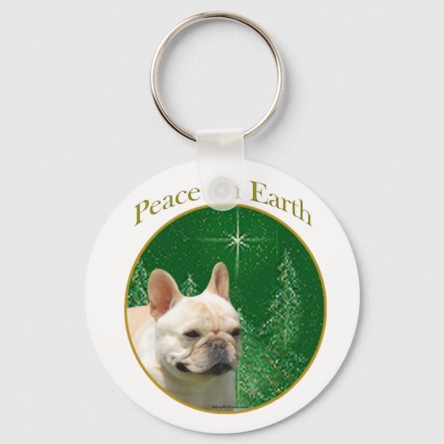 French Bulldog Peace Keychain (Front)