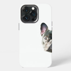 French Bulldog 'peeking' cell phone case