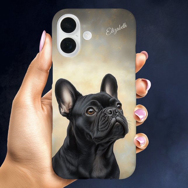 French Bulldog Personalized Black Frenchie Case-Mate iPhone Case (French Bulldog Personalized Black Frenchie Case-Mate iPhone Case)